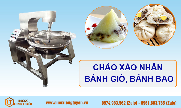 Chảo xào nhân bánh bao, bánh giò