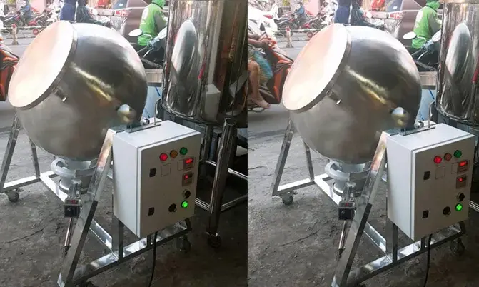 Máy rang hạt hình cầu