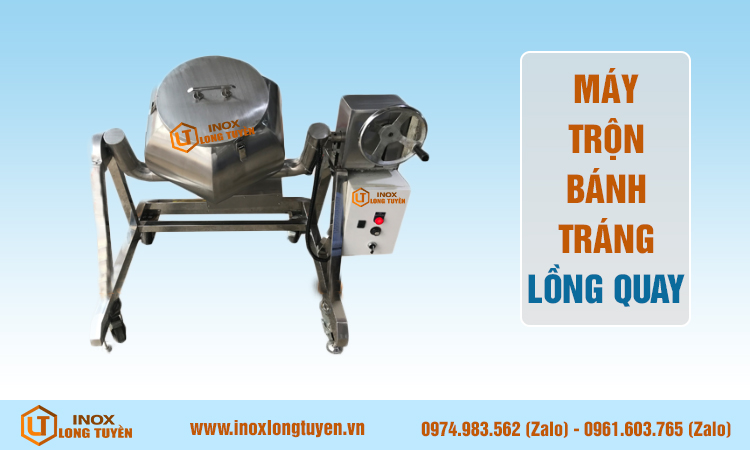Máy trộn bánh tráng dạng lồng quay