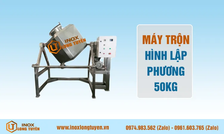 Máy trộn hình lập phương 50kg - Hình 2