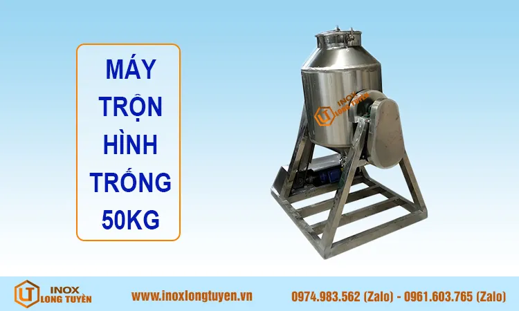 Máy trộn hình trống 50kg - Hình 2