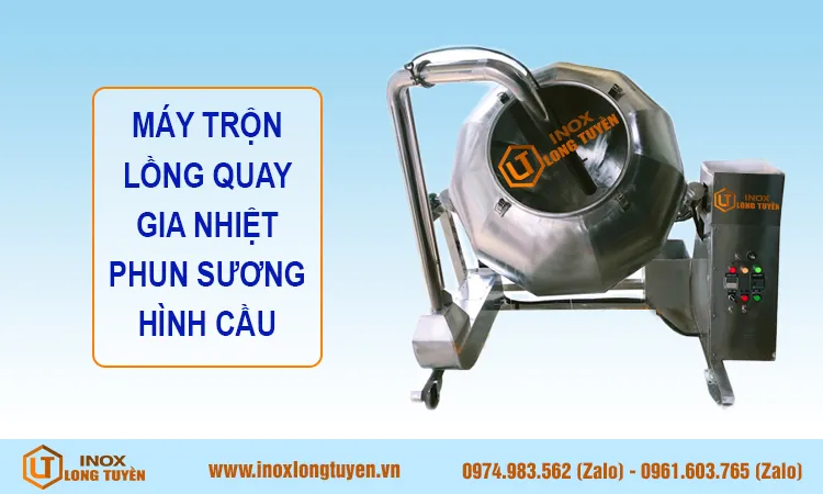 Máy trộn lồng quay gia nhiệt phun sương hình cầu - Hình 2