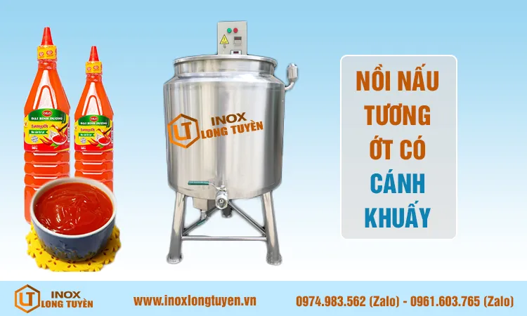 Nồi nấu tương ớt có cánh khuấy