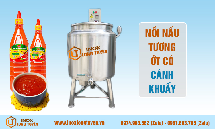 Nồi nấu tương ớt có cánh khuấy